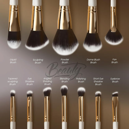 Celimait Makeup Brush Set with Case, Soft Synthetic Bristles