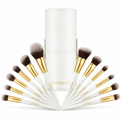 Celimait Makeup Brush Set with Case, Soft Synthetic Bristles
