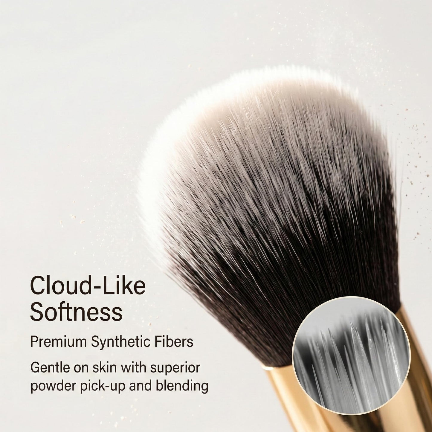 Makeup Brushes Set Professional & Beginner Friendly with Uniquely Designed Case, Soft Synthetic Bristles for Foundation Contour Blush Concealer Highlight Blending Eyeshadow, 12Pcs(Dark White)